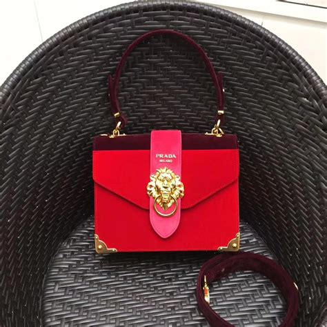 prada lion bag replica|Prada animalier lion head bag.